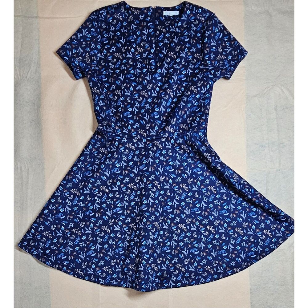 Copper Key Navy Floral Skater Romper Dress
